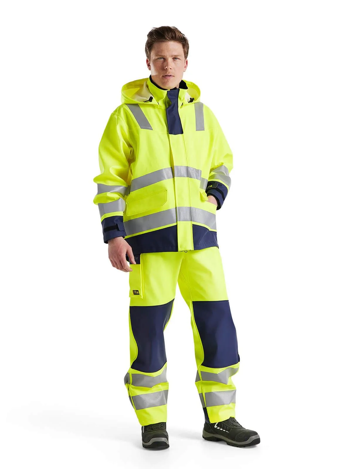 4313-2022 Rain Work Jacket Flame Retardant Level 2 - Blåkläder