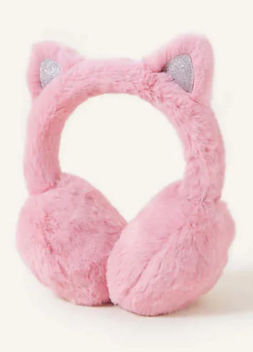 Accessorize Kids Faux Fur Fluffy Cat Earmuffs | Grattan