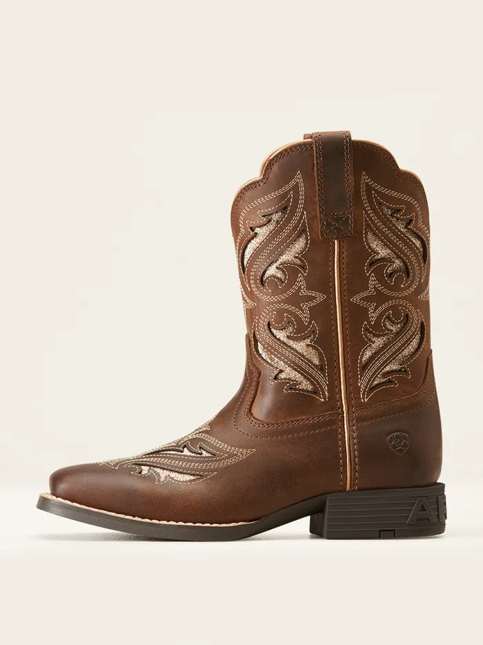 Ariat 10046884 Kids Round Up Bliss Western Boot Sassy Brown