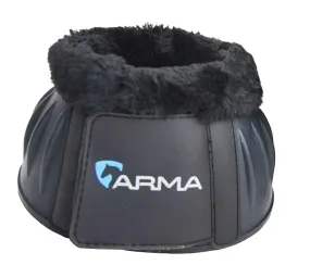 Arma Fleece Topped Over Reach Boots Black | Ingatestone Saddlery