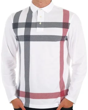 Barbour Blaine Tailored Long Sleeve Polo Shirt White