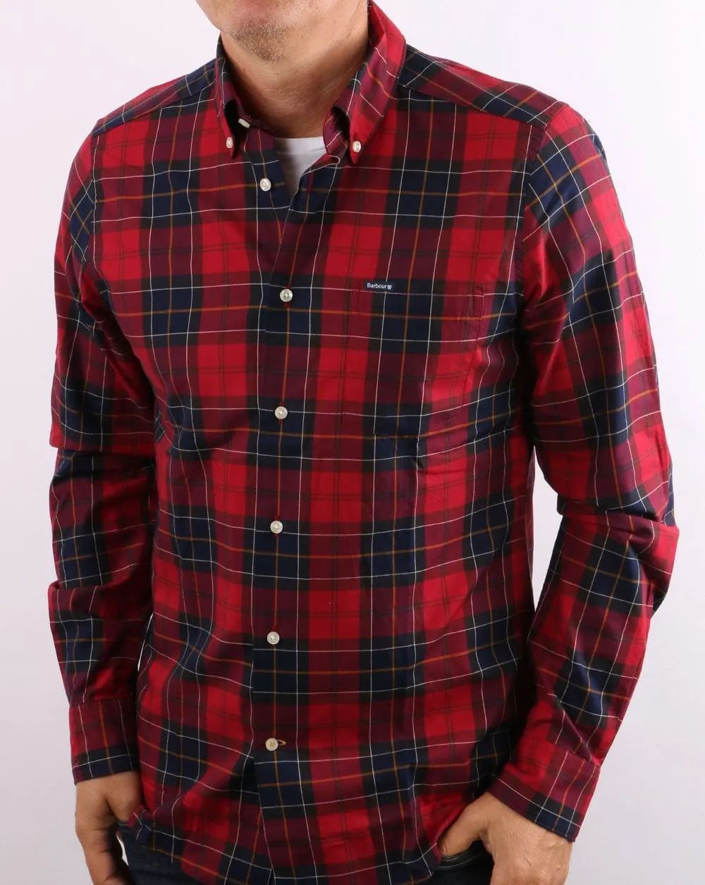 Barbour Wetherham Tailored Shirt Red