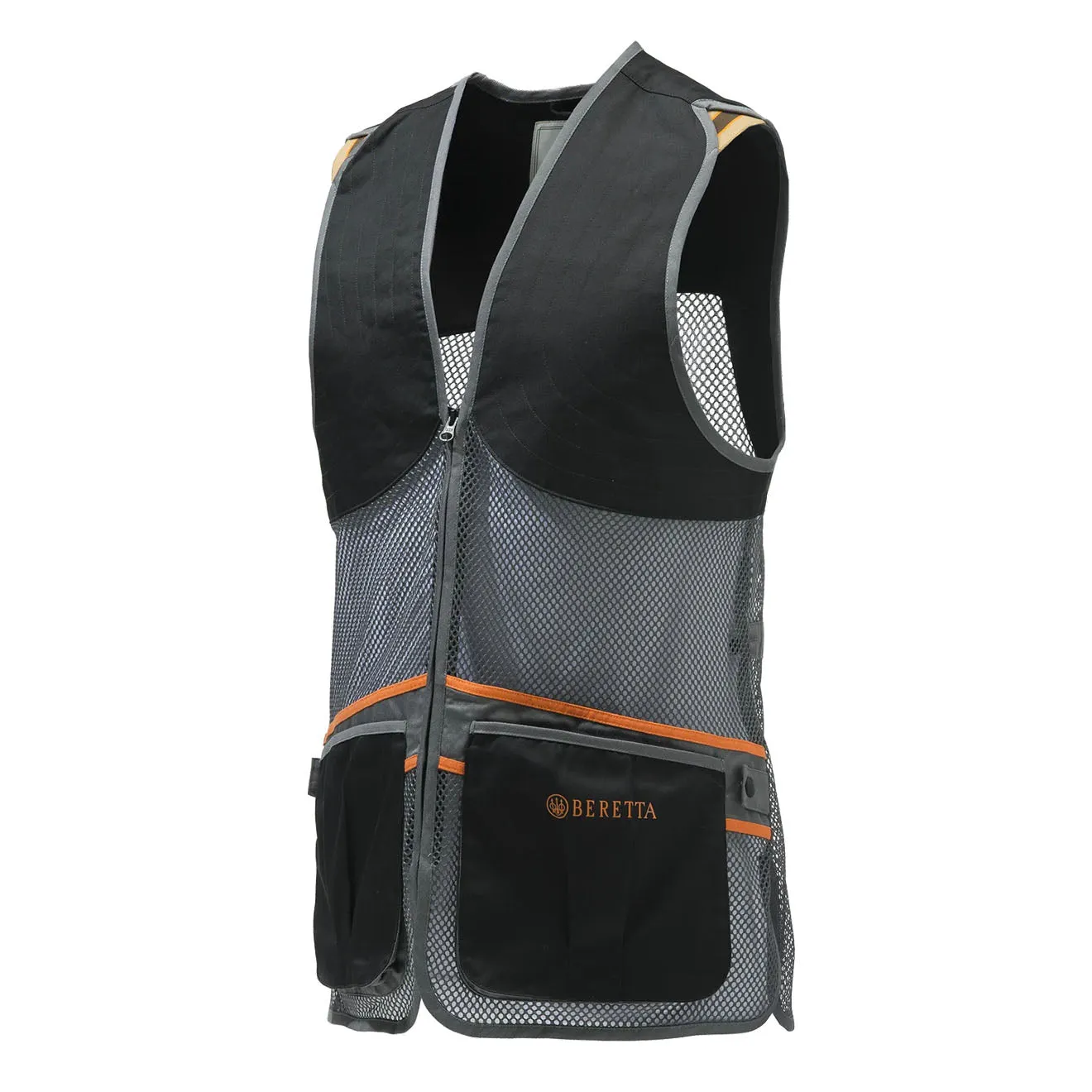 Beretta Full Mesh Shooting Vest Black / Grey