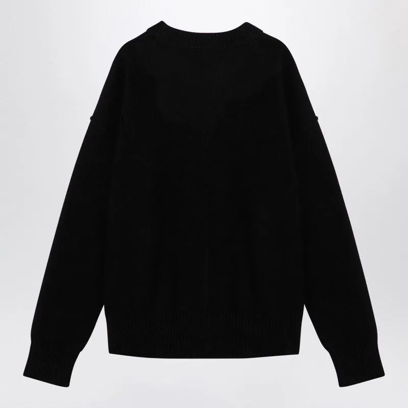 BLACK AMI DE COEUR WOOL JUMPER