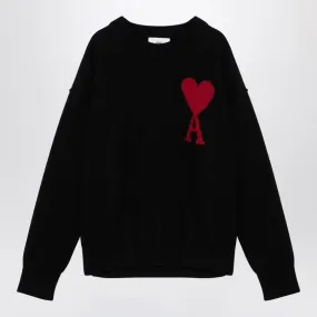 BLACK AMI DE COEUR WOOL JUMPER