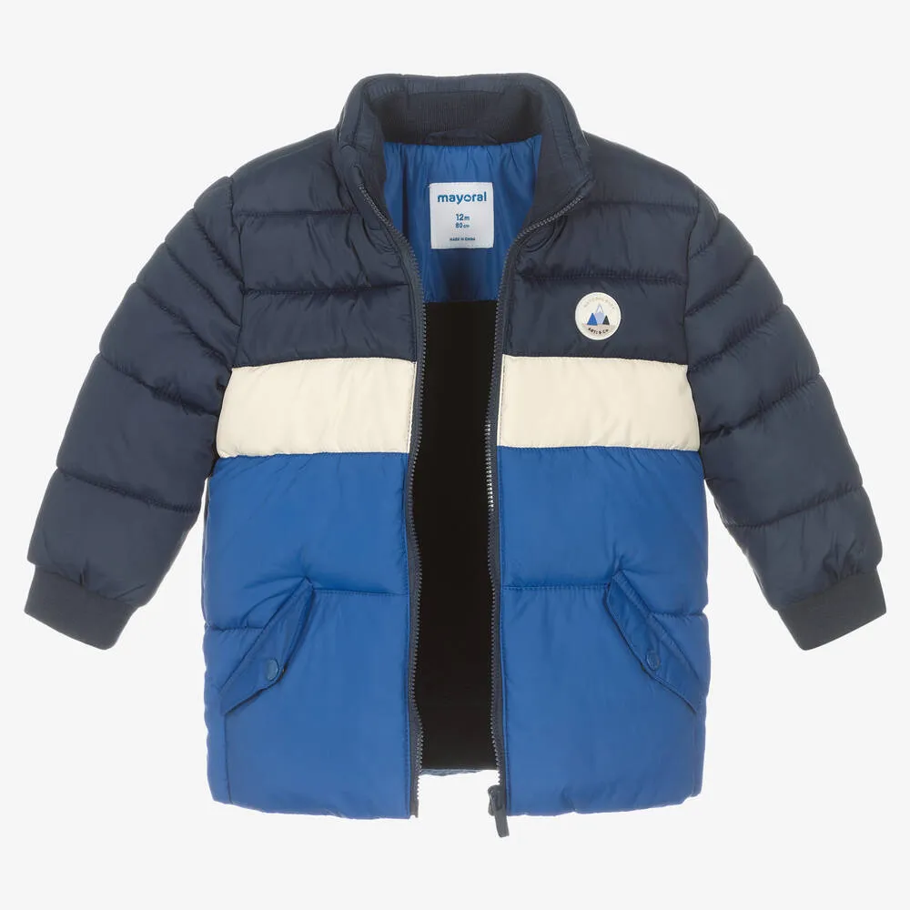 Boys Blue Puffer Coat