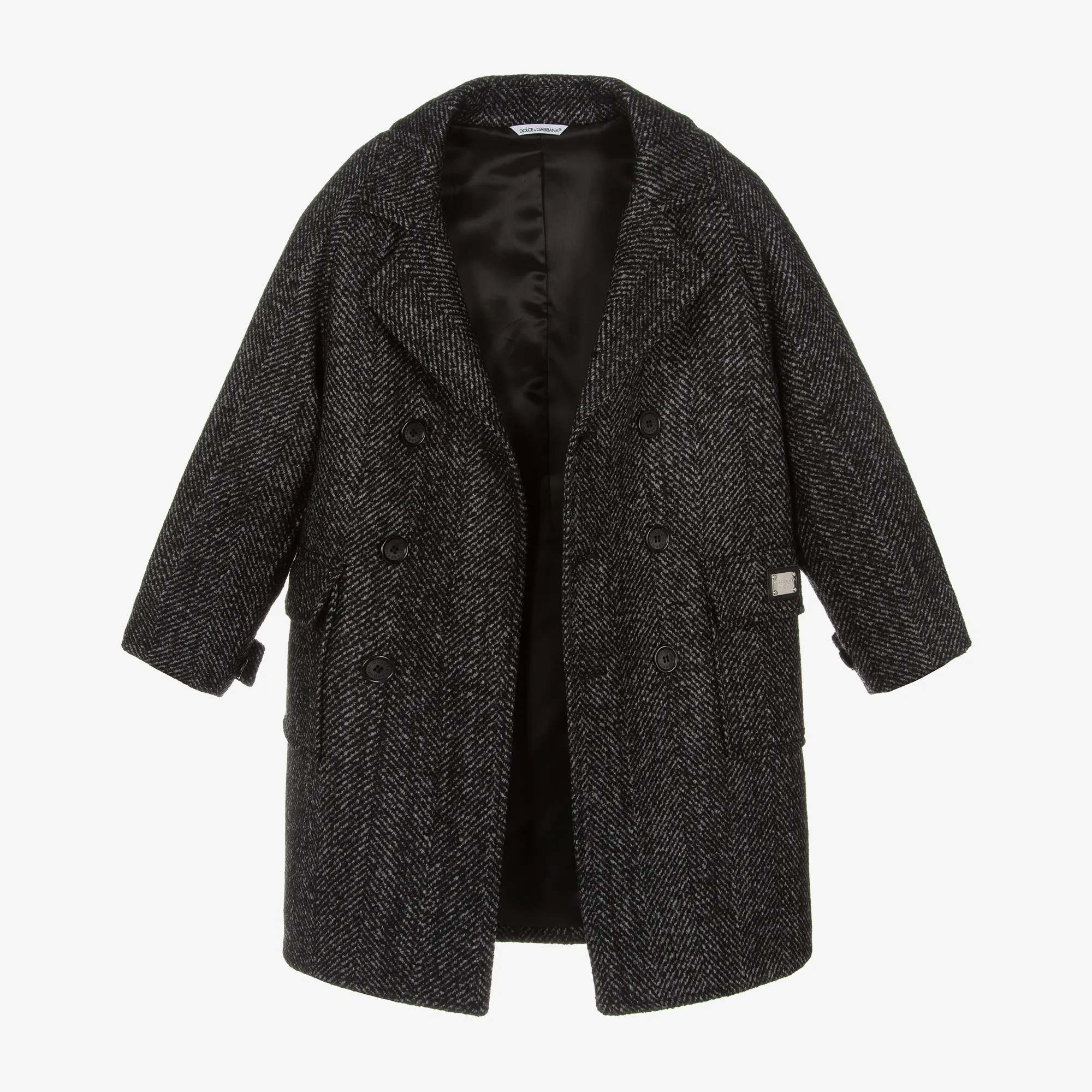 Boys Grey Wool Coat