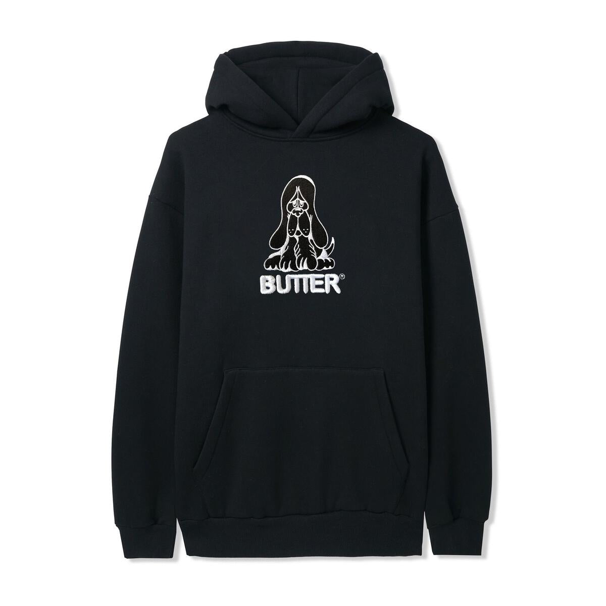 Butter Goods Hound Embroidered Pullover Hood Black