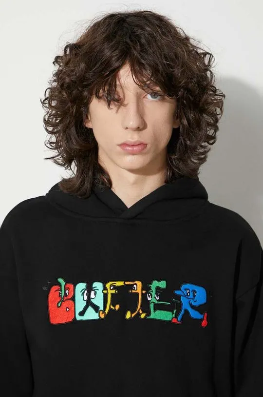 Butter Goods sweatshirt Zorched Pullover Hood men's black color BGQ3231802