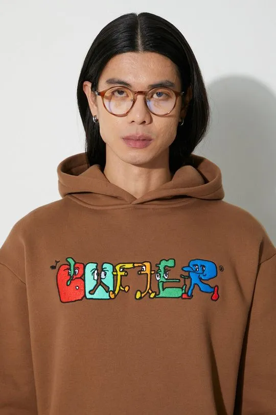 Butter Goods sweatshirt Zorched Pullover Hood men's brown color BGQ3231803