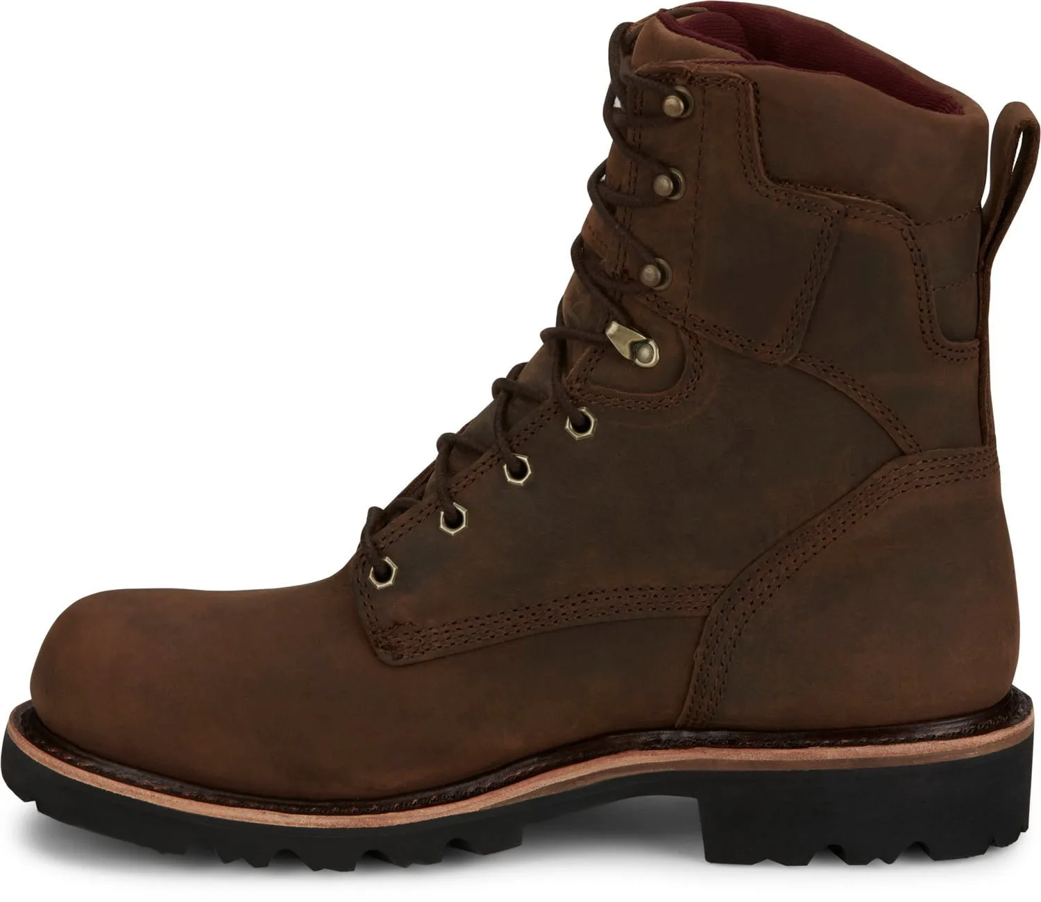 Chippewa Mens Super DNA 8in WP 400G Bay Apache Leather Work Boots