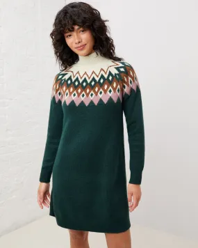 Comfy Vintage Fair Isle Sweater Dress