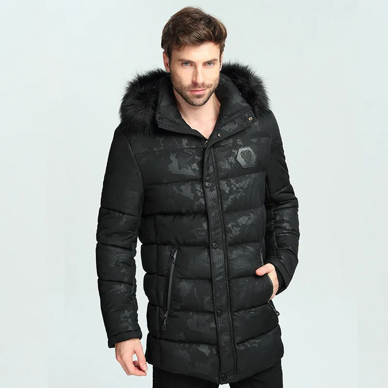 Cotton-padded Clothing British Fur Collar Coat