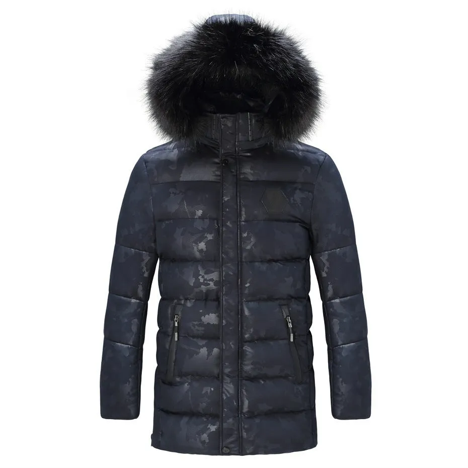 Cotton-padded Clothing British Fur Collar Coat