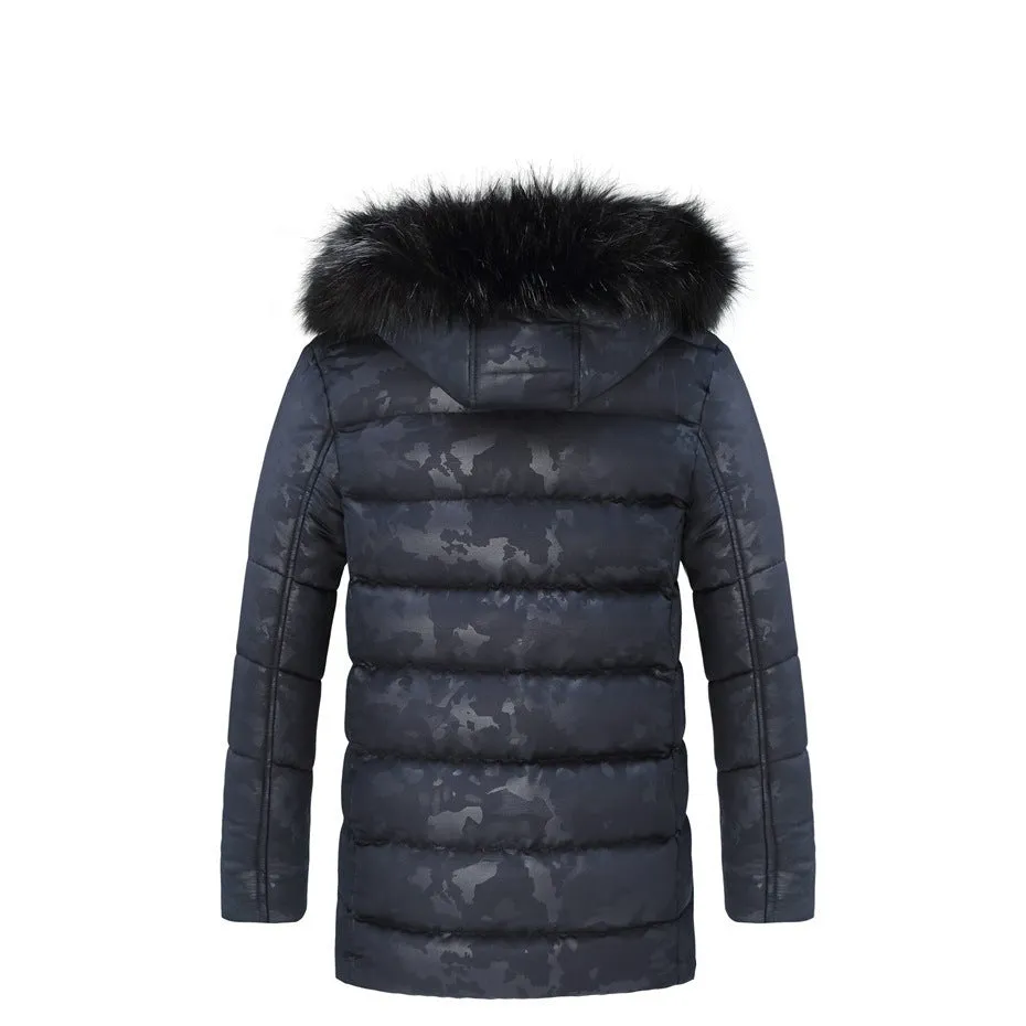 Cotton-padded Clothing British Fur Collar Coat