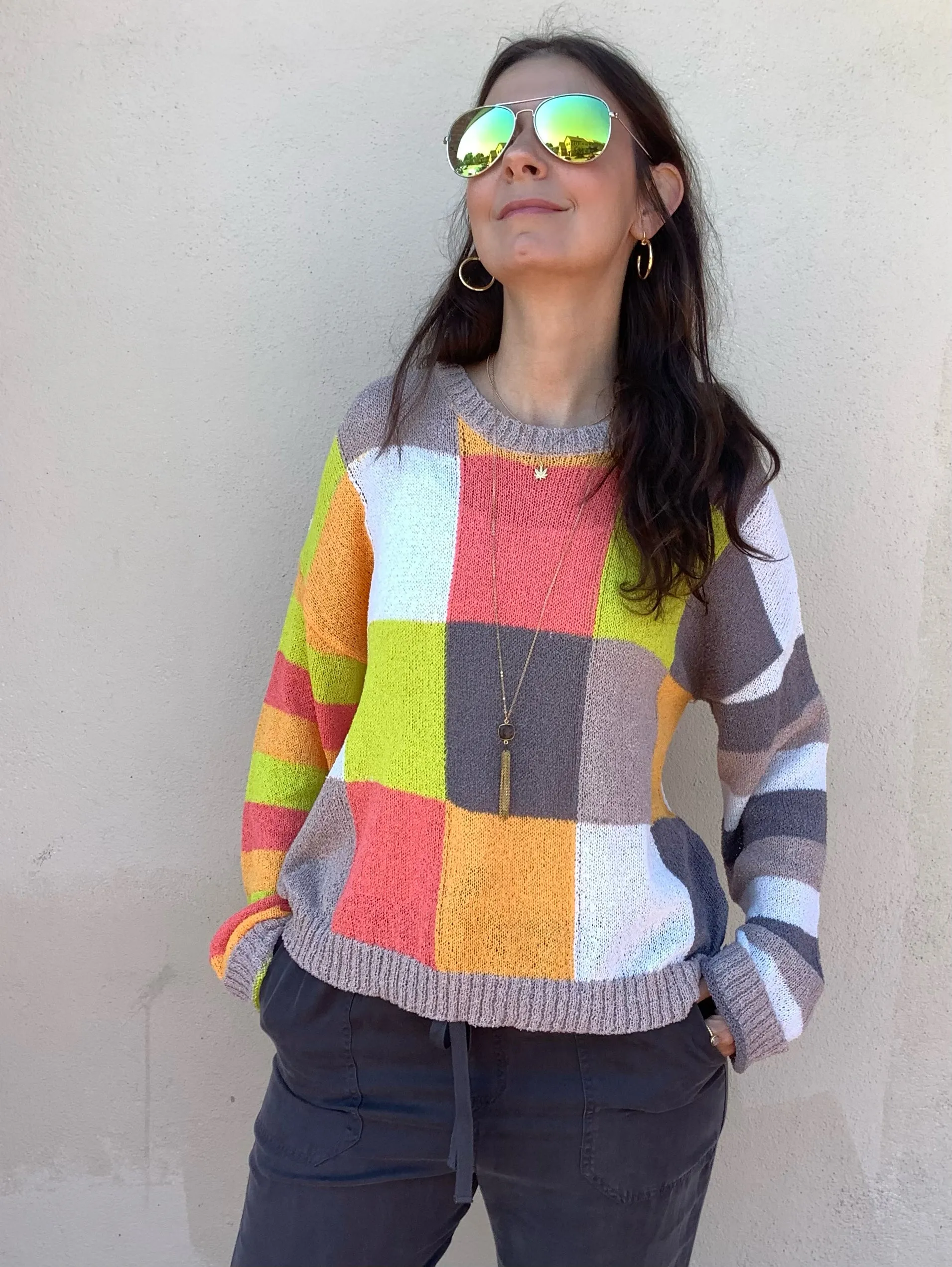 Courtney Patchwork Sweater