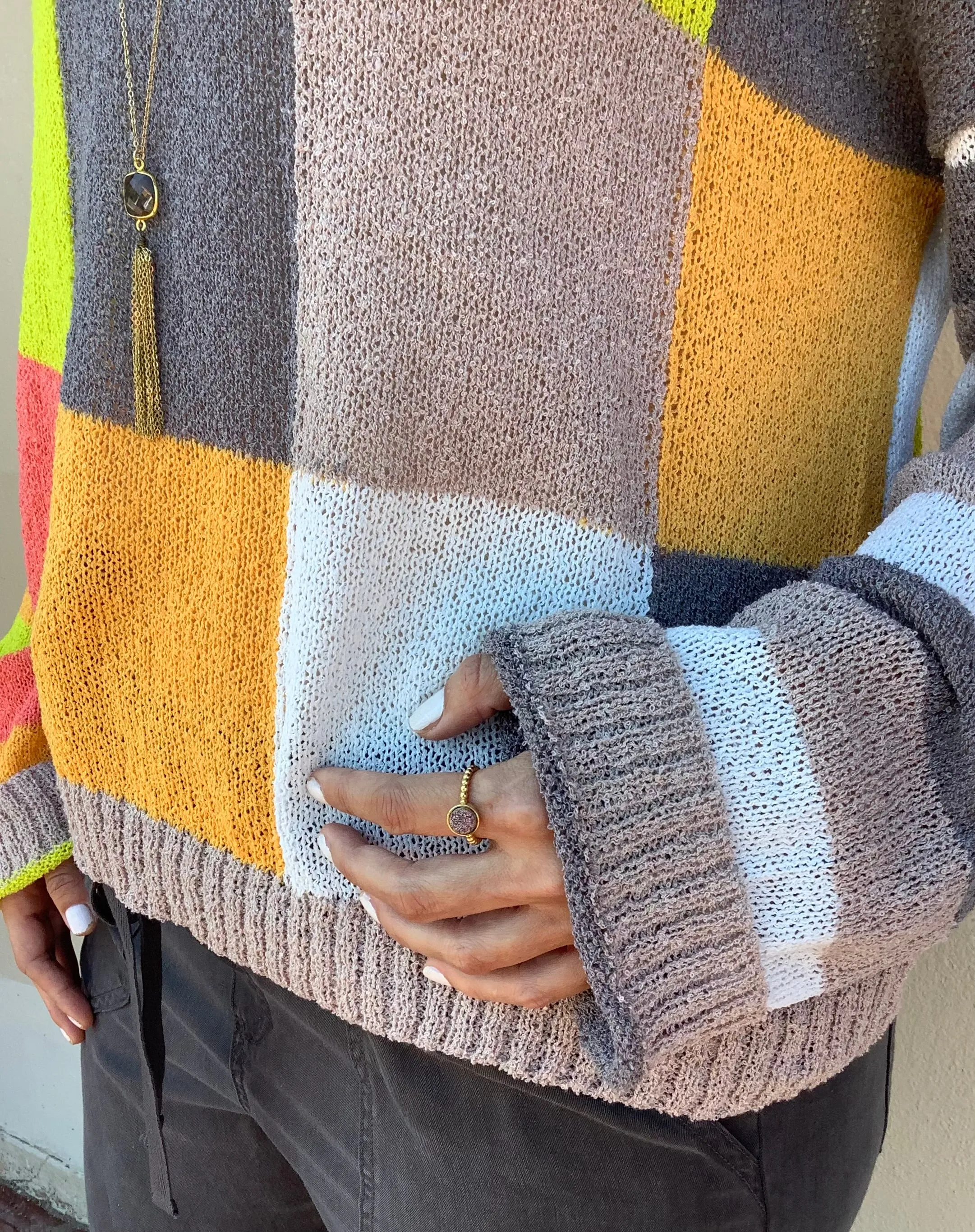 Courtney Patchwork Sweater