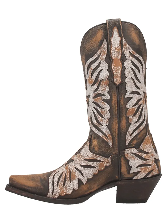 Dan Post DP4359 Womens Ndulgence Overlays Leather Boot Brown And White - D