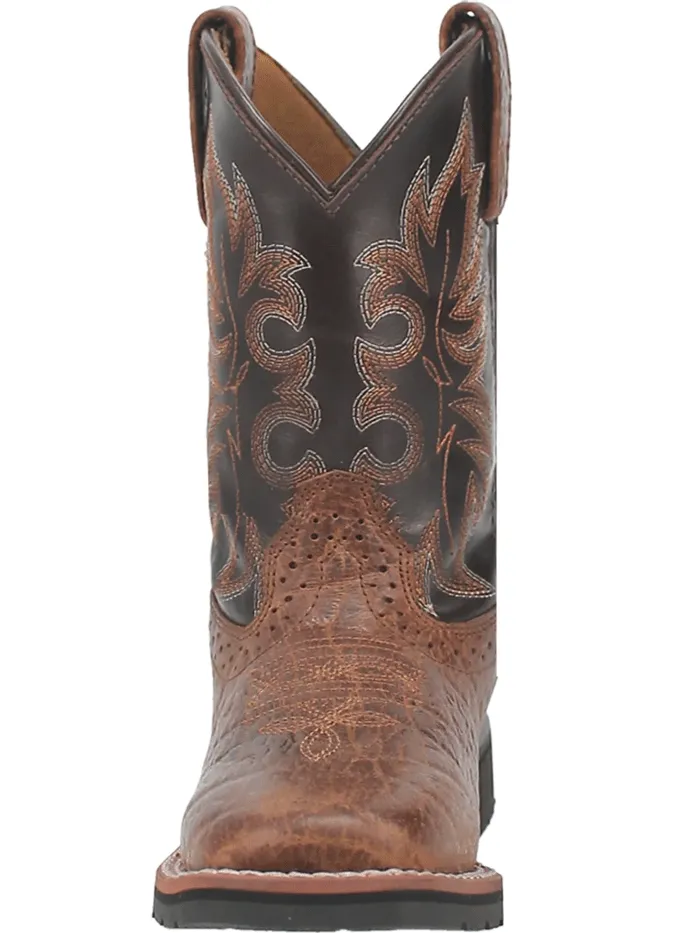 Dan Post DPC2986 DPC3986 Kids Lil Broken Bow Square Toe Boot Rust