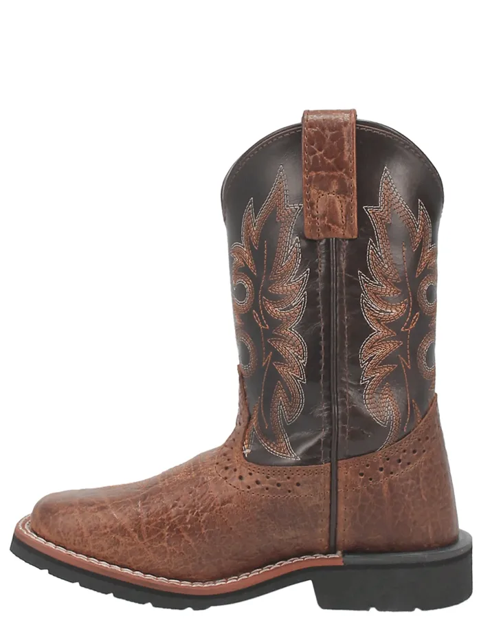 Dan Post DPC2986 DPC3986 Kids Lil Broken Bow Square Toe Boot Rust