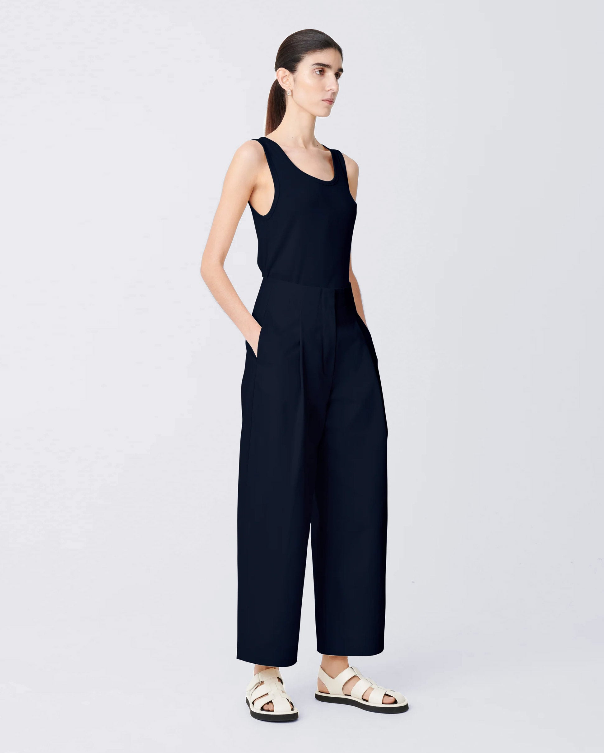 DORDONI VOLUME PANT / DARK NAVY