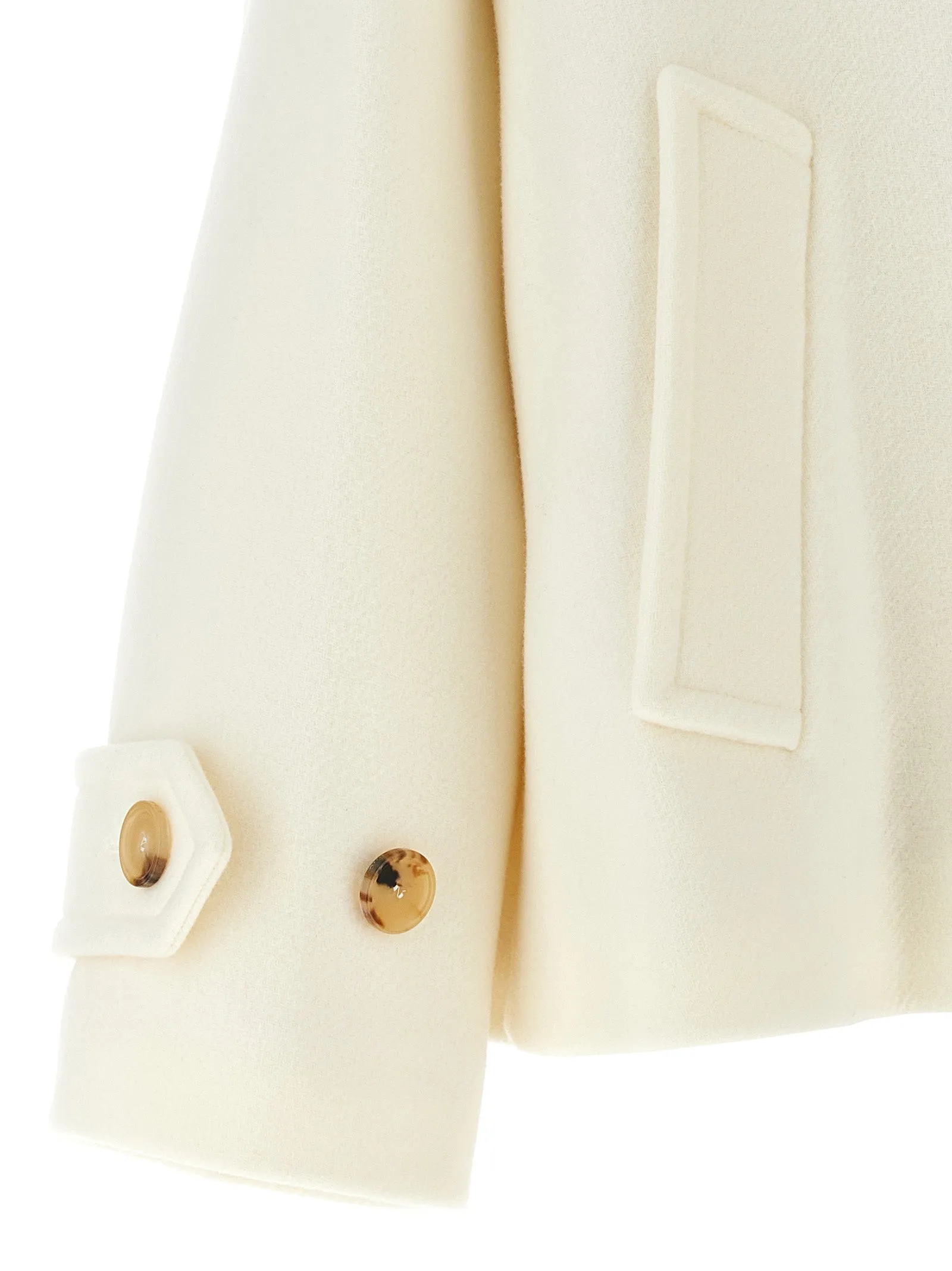 Double-Breasted Coat Coats, Trench Coats White