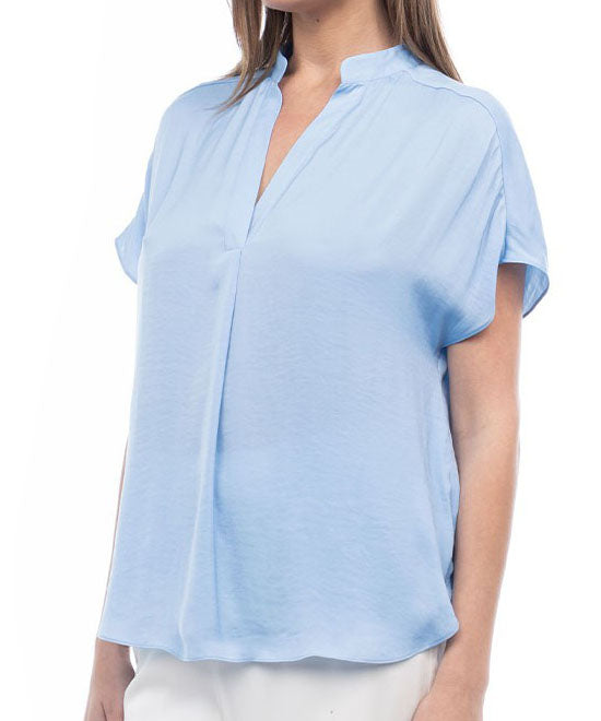 Drop Shoulder Blouse - Celestial Blue