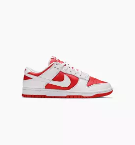 Dunk Low Championship Red Grade School Lifestyle Shoe - White/Red Limit One Per Customer