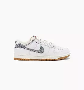 Dunk Low Washed Denim Mens Lifestyle Shoe - White/Denim Blue Limit One Per Customer