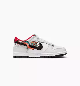 Dunk Low Year of the Dragon Grade School Lifestyle Shoe - Black/Red/White