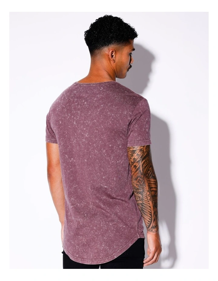 Esperance Acid Wash Tee in Pink