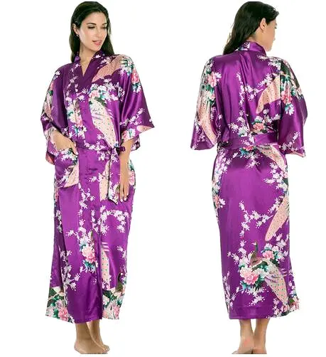 Floral Silk Kimono Nightgown