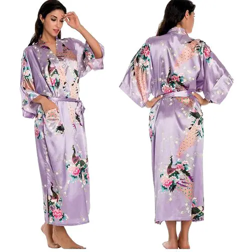 Floral Silk Kimono Nightgown