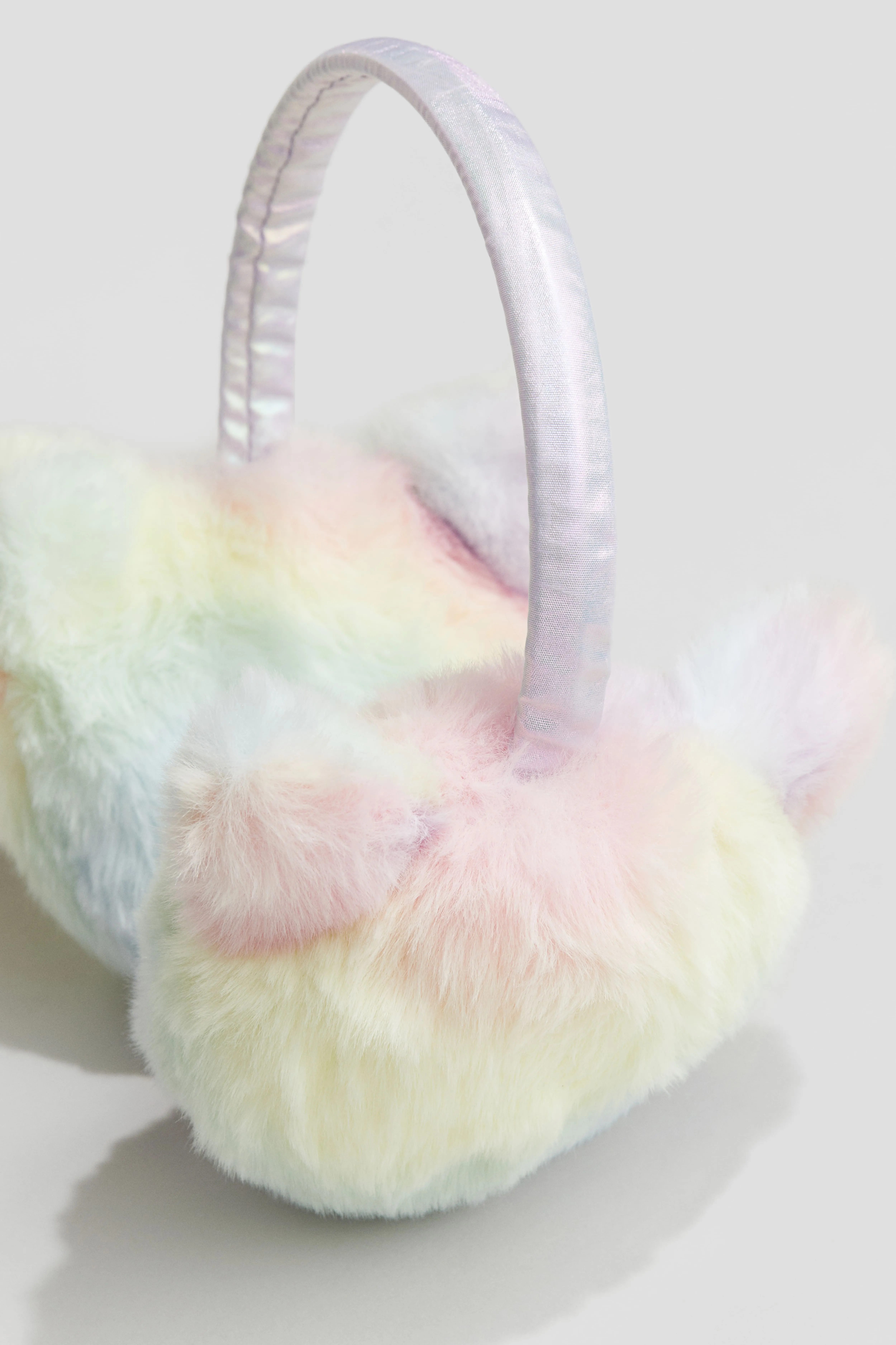 Fluffy earmuffs - Light pink/Rainbow gradient - Kids | H&M GB