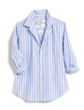 Frank & Eileen Barry Tailored Button Up Shirt in Blue, Pink Multi Stripe