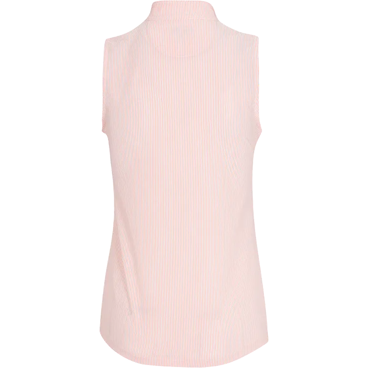 Greg Norman Monaco Seersucker Sleeveless Ladies Polo