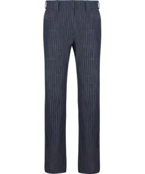 Gunda Hafner Ltd Blue Stripped Straight Cut Denims