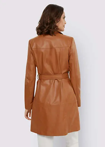 Heine Leather Coat | Grattan