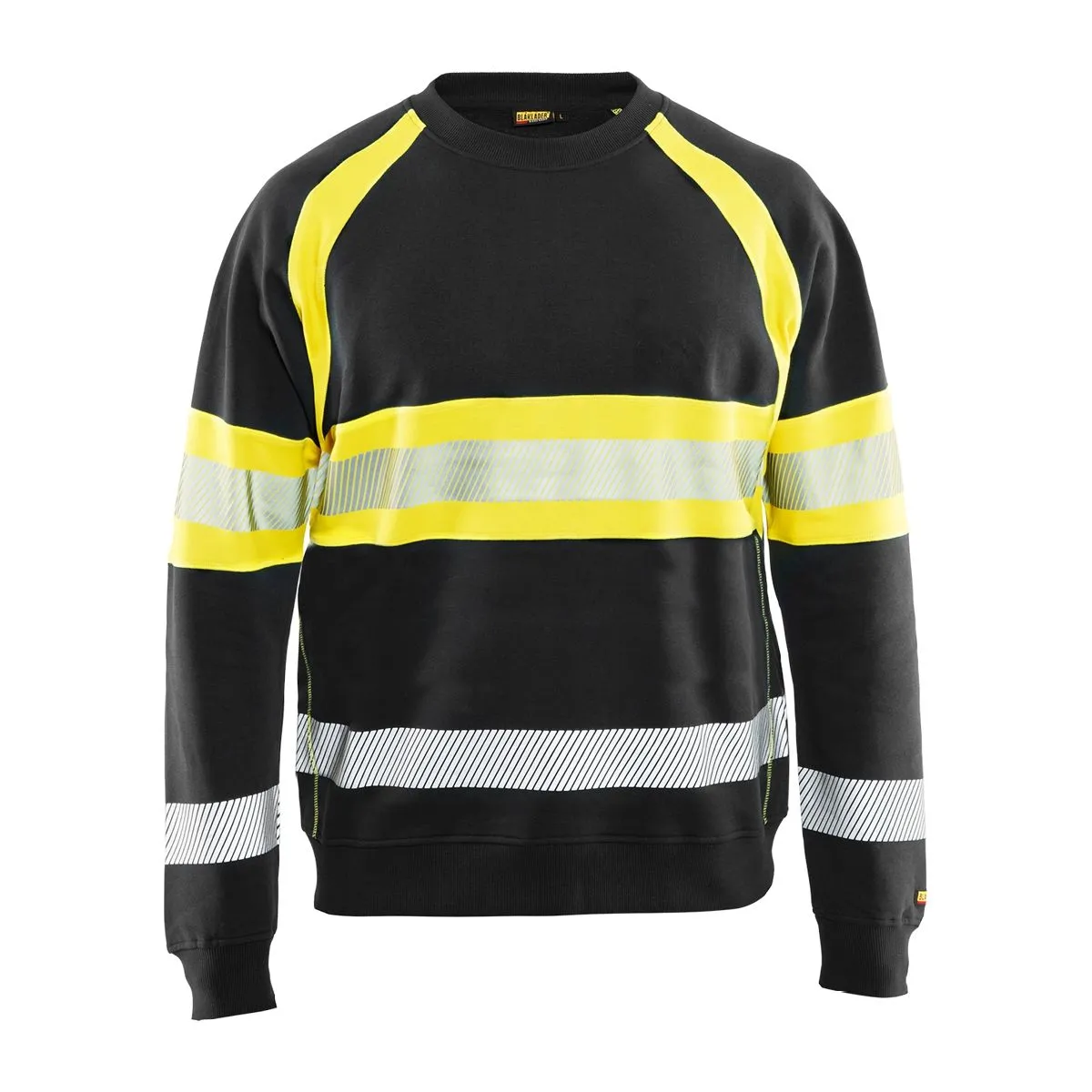 High Vis Sweater 3359 Zwart/High Vis Geel - Blåkläder