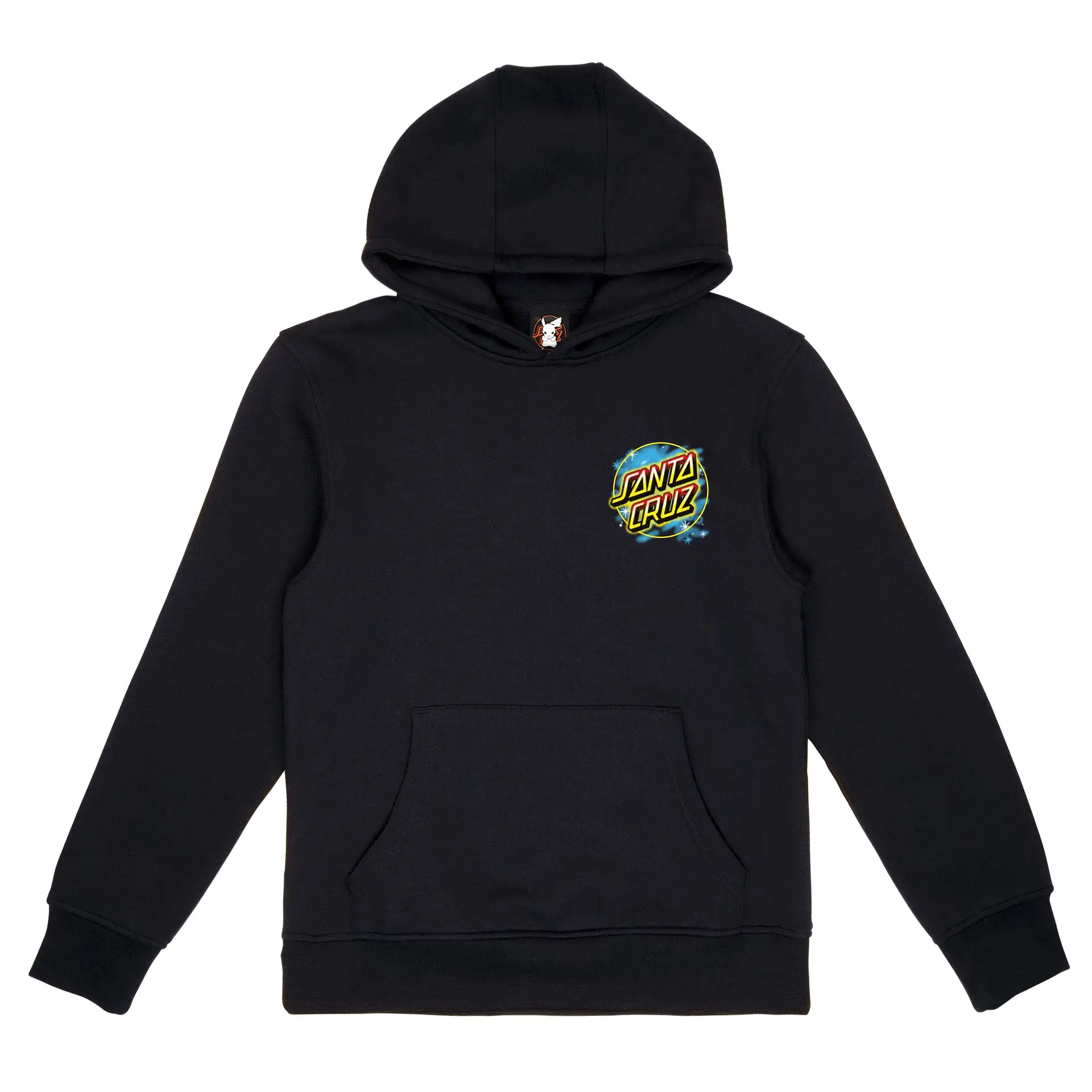 HOODIE SANTA CRUZ X POKEMON PIKACHU SPRAY DOT YOUTH BLACK