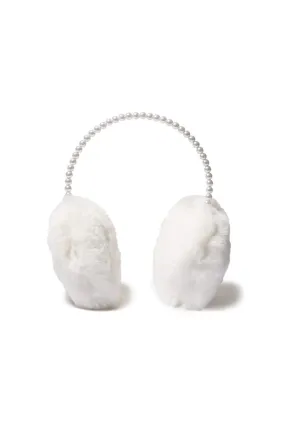 Ivory Faux Fur Pearl Earmuff