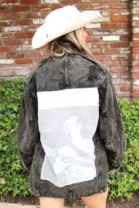 Kurt Cobain Acid Wash Camo Jacket