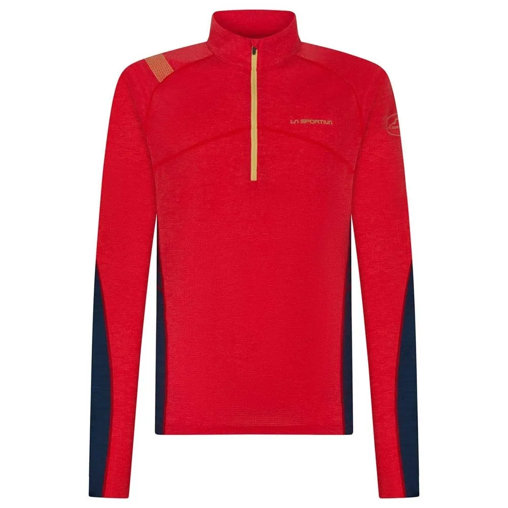 La Sportiva  Swift Long Sleeve Mens Mid Layer Tango Red/Night Blue