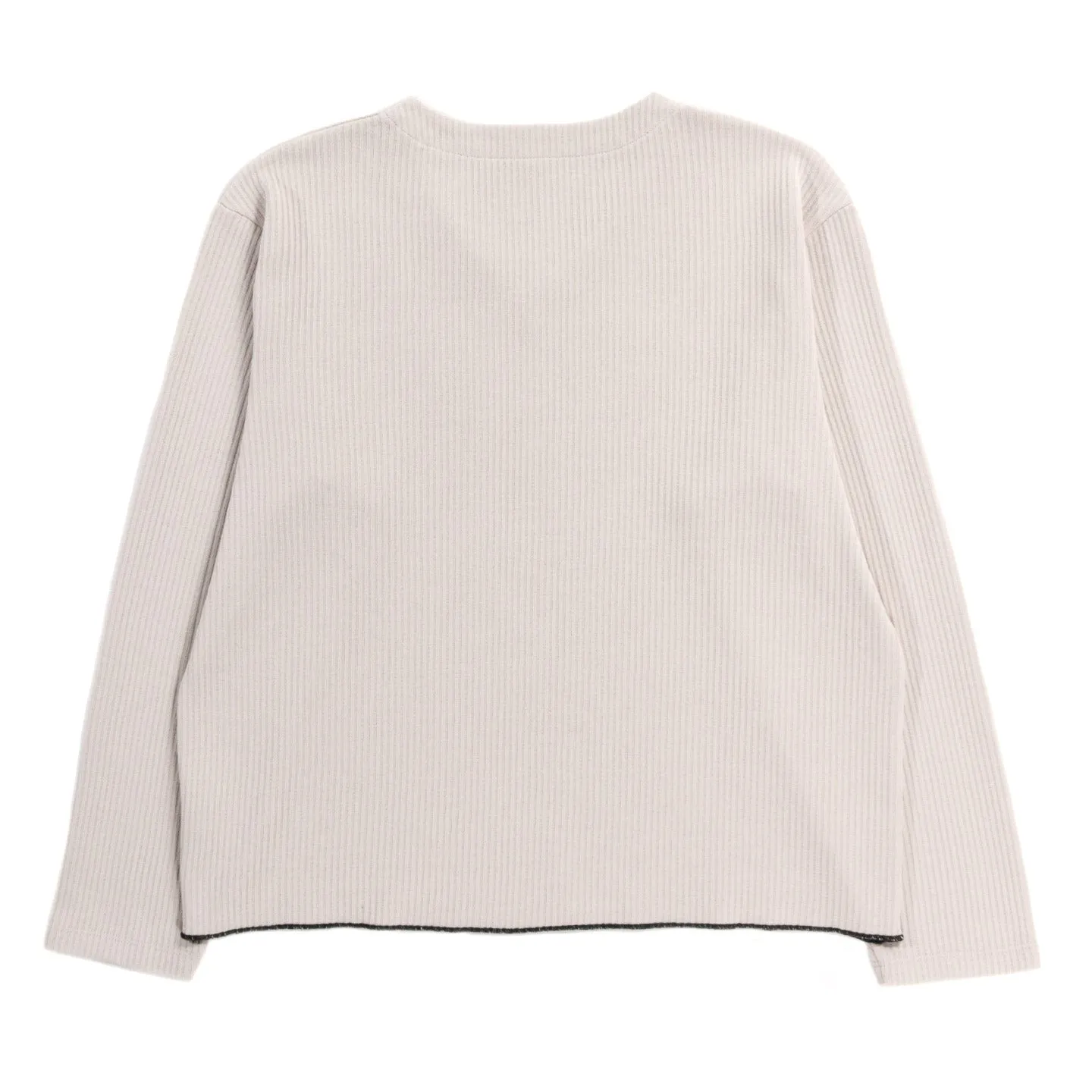 LADY WHITE CO. CROPPED V NECK SWEATER STONE