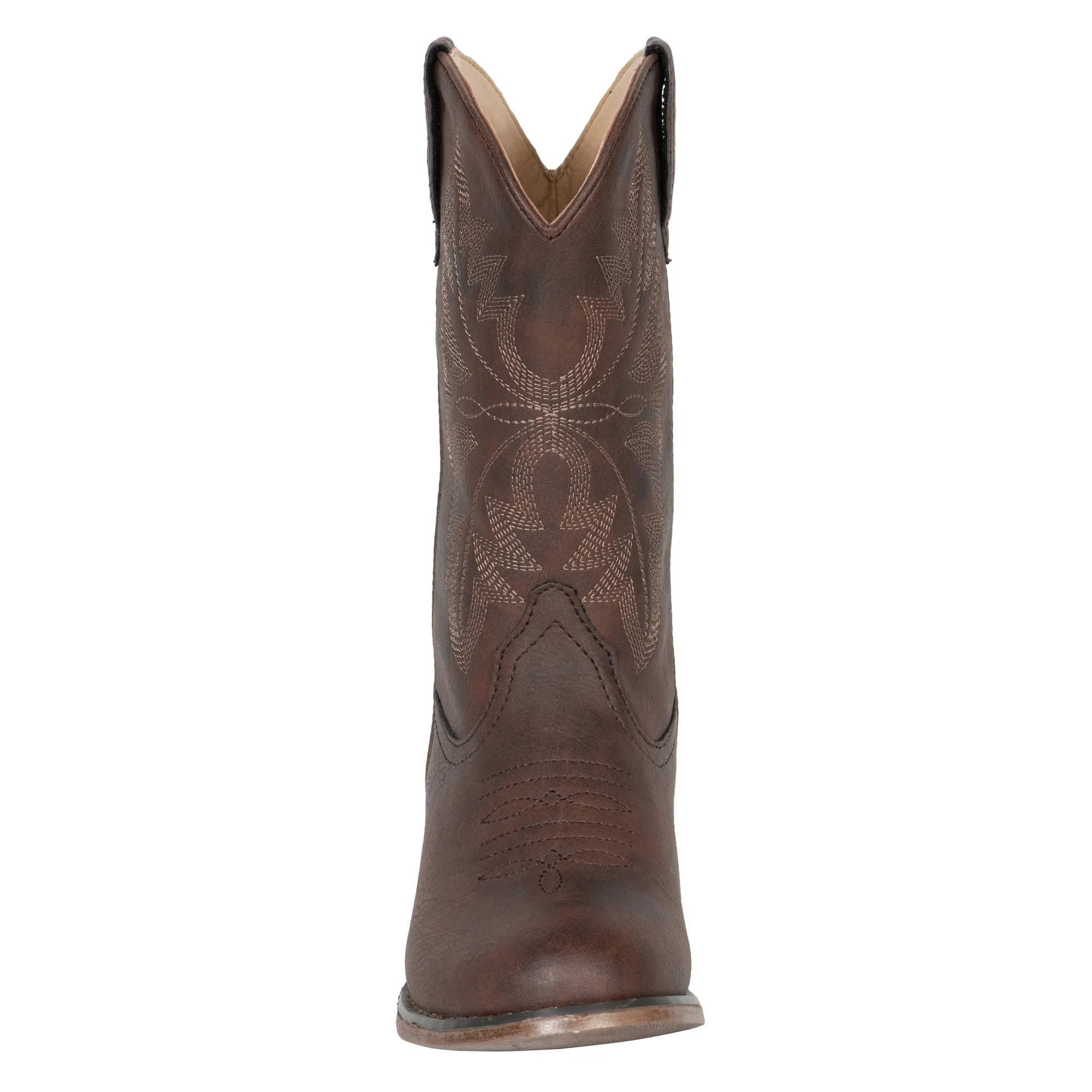 Lil Westerner Kids Boys Brown Faux Leather Western Cowboy Boots