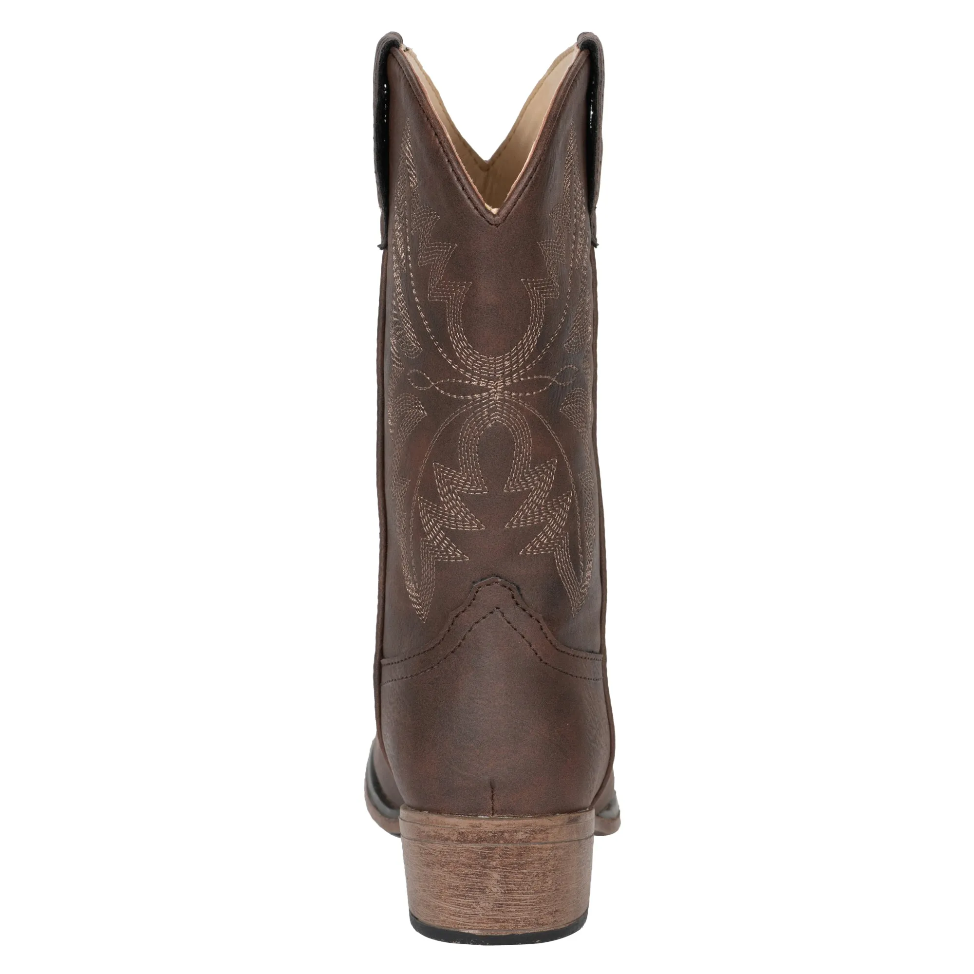 Lil Westerner Kids Boys Brown Faux Leather Western Cowboy Boots