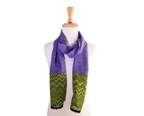 Lilac Bamboo Georgette Silk Scarf