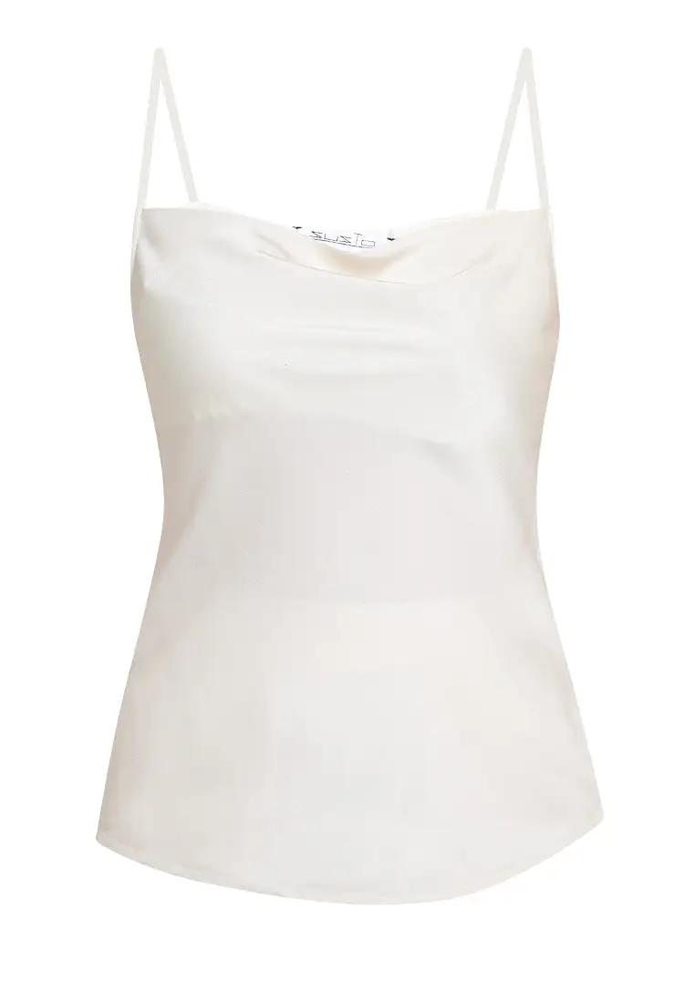 LINDY Satin Cowl Neck Camisole