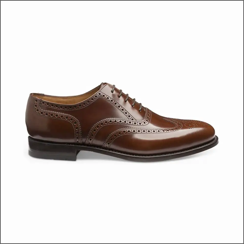 Loake 202 Brown Full Brogue Shoe Size 6.5 Only*