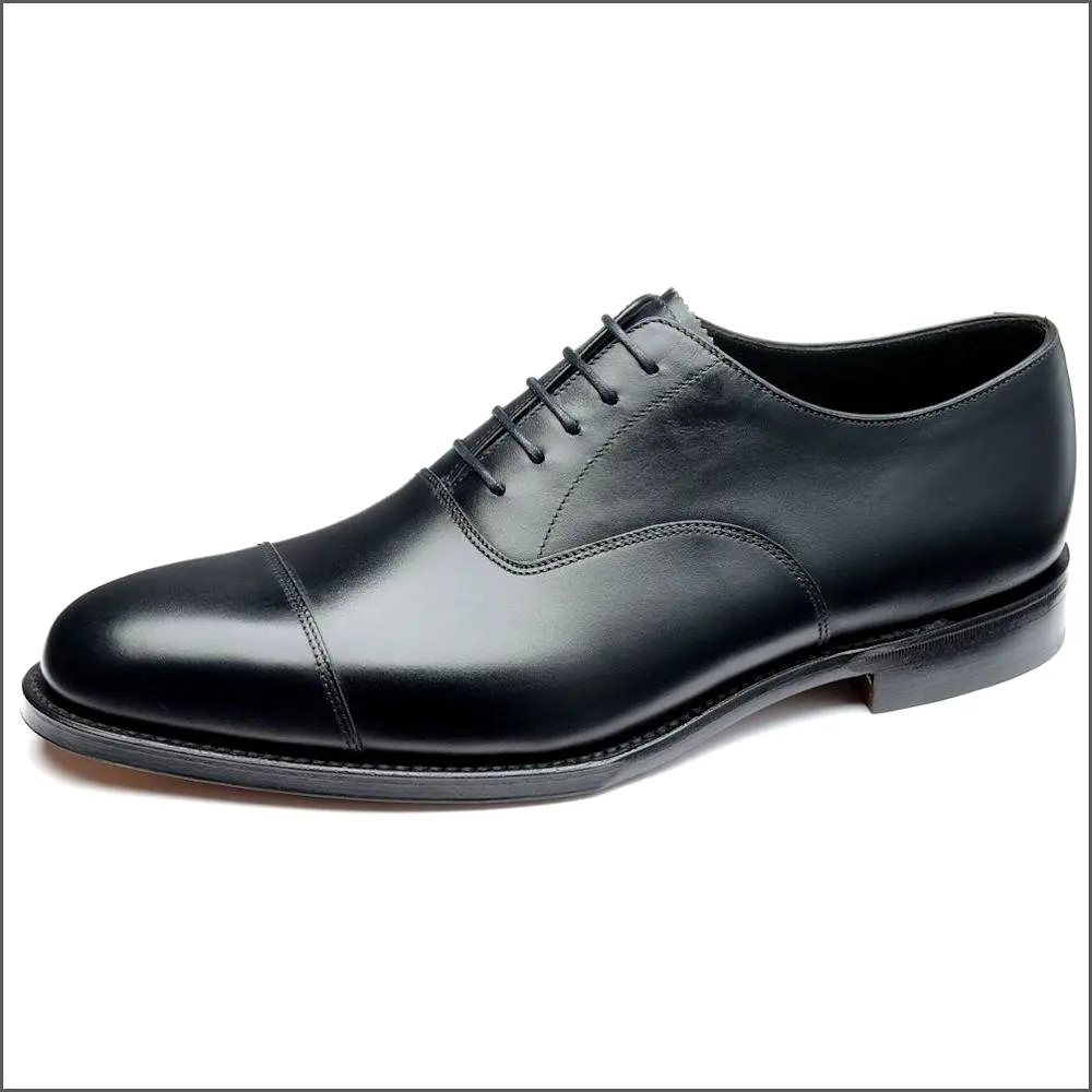 Loake Aldwych Black Calf Oxford Rubber Sole Size 9 & 9.5 G FIT Only*